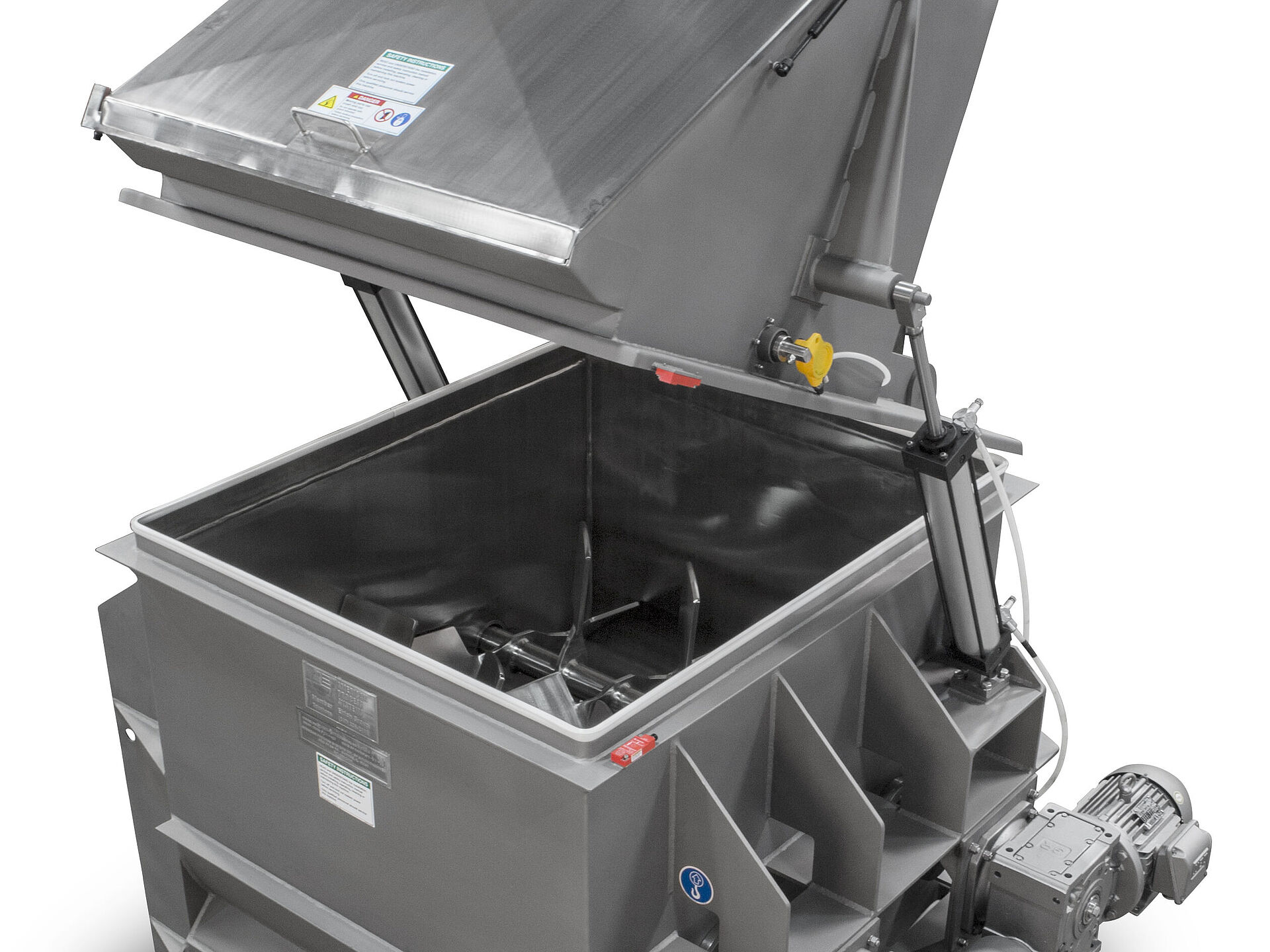 OptimaIIBlend with pneumatically actuated cover and bag dump workstation