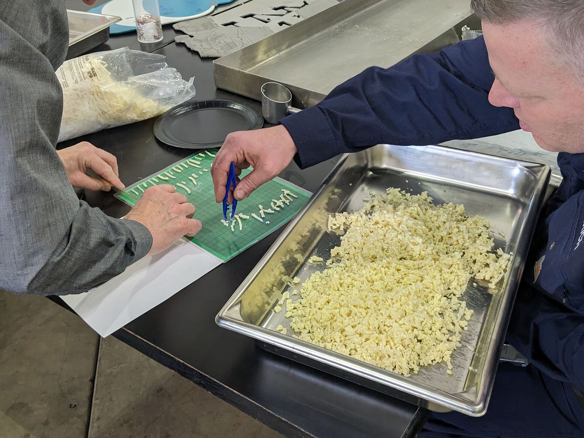 Inspecting and measuring blended product