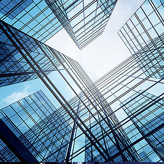 Skyscraper glass building