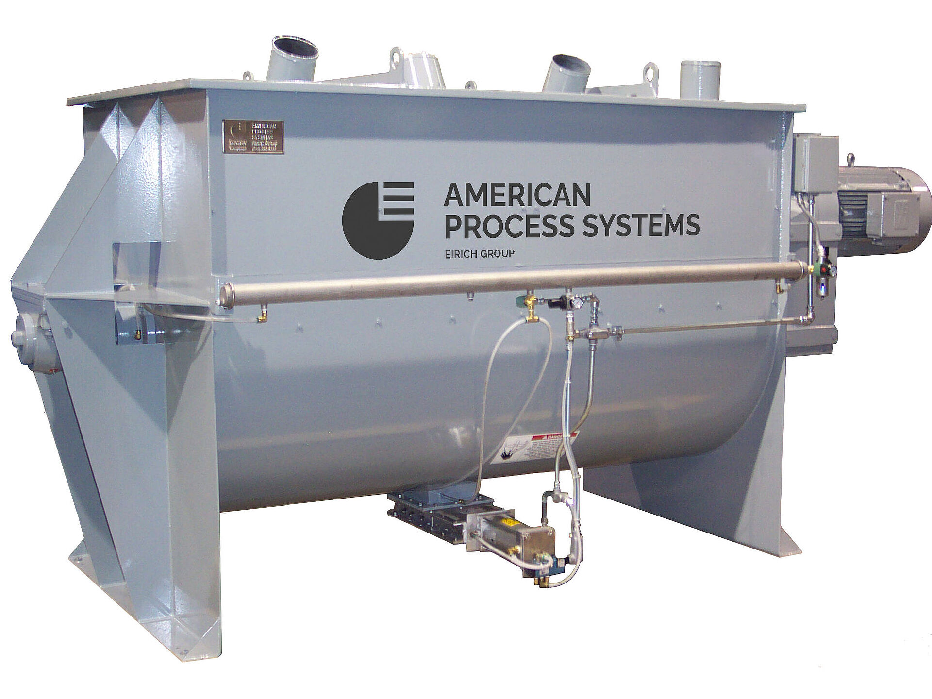 Ribbon blender with U-shaped tank shell