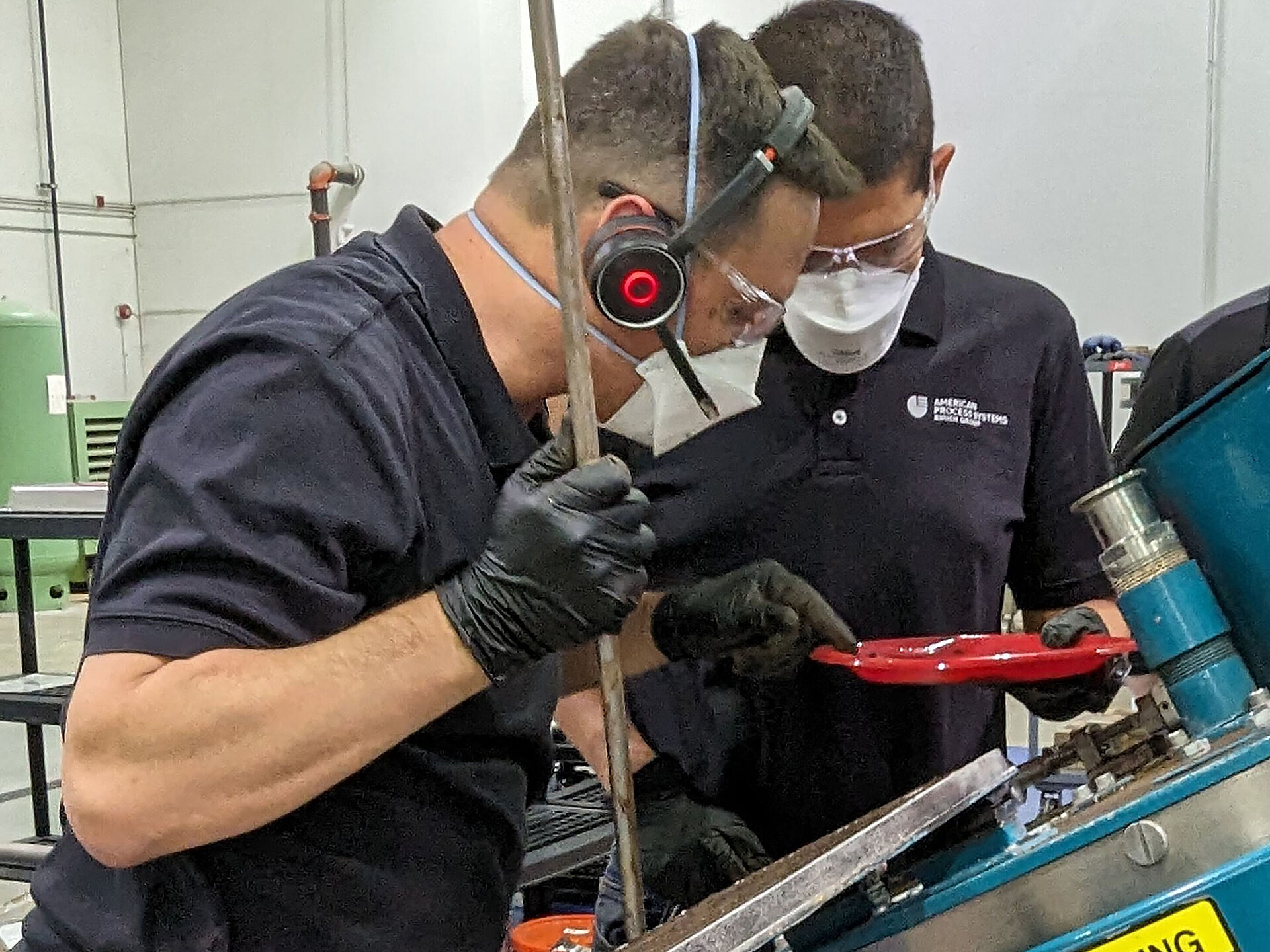 Inspecting the mixed product